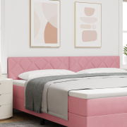 vidaXL Rosa Diamantblock Sänggavl 200 cm i Sammet