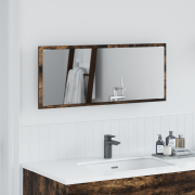 vidaXL LED Badrumsspegel Rökt Ek 90x8,5x37 cm Konstruerat Trä