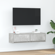 vidaXL TV-bänk Betonggrå 100x31x25,5 cm Konstruerat trä