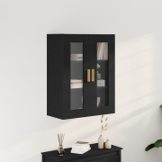 vidaXL Svart Ek Väggskåp - 69,5x34x90 cm