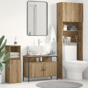 vidaXL Tvättställskåp artisan ek 80x30x60 cm konstruerat trä