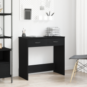 vidaXL Bord Svart Ek 80x40x75 cm Konstruerat trä