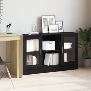vidaXL Bänk svart ek 120x30,5x70 cm i trä