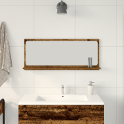 vidaXL Badrumsspegel återvunnet trä 90x10,5x37 cm konstruerat trä