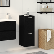 vidaXL Badrumsskåp Svart Ek 30x30x80 cm Trä