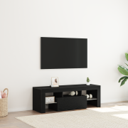 vidaXL TV-bänk med LED svart ek, 120x35x40 cm