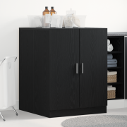 vidaXL Tvättmaskinskåp Svart Ek 70,5x71,5x91,5 cm Byggt av trä
