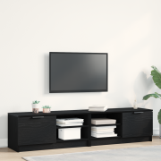 vidaXL TV-bänk 2 st svart ek 80x35x36,5 cm konstruerat trä