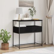 vidaXL Konsolbord Svart ek 75 x 40 x 75 cm Konstruktionsträ och metall