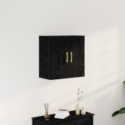 vidaXL Väggskåp svart ek 60x31x70 cm konstruerat trä