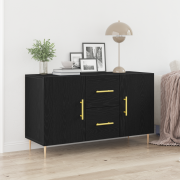 vidaXL Sideboard svart ek 100x36x60 cm konstruerat trä