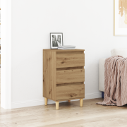 vidaXL Sängbord artisan ek 40x35x70 cm konstruerat trä