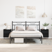 vidaXL Sängbord 2 st svart ek 40x35x50 cm konstruerat trä