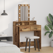 vidaXL Smyckebord med låda Brun 79 x 41 x 140 cm Konstruerat trä