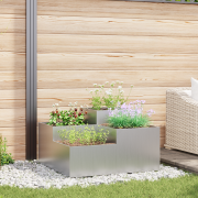 vidaXL Planteringslåda för utomhusbruk 100x100x48cm galvaniserat stål