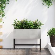 vidaXL Upphöjd planteringslåda för utomhus 60x26x45 cm rostfritt stål