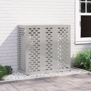vidaXL Luftkonditioneringsskydd 110x50x105 cm rostfritt stål