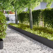 vidaXL Rabattkanter 20 st svart 100x0.5x15 cm stål