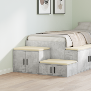 vidaXL Förvaringsskåp i betonggrått 108x41x40 cm i konstruerat trä
