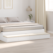 vidaXL Sänglådor vit 200x36,5x16,5 cm konstruerat trä