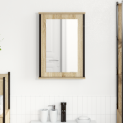 vidaXL Spegelskåp Naturlig ek Spånskiva, glas, metall Medium