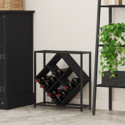 vidaXL Vinkyl Svart Ek 51x18x52,5 cm Konstruerat Trä