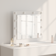 vidaXL Sminkspegel med LED-lampor Vit 60x55x18 cm