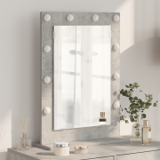 vidaXL Smink Spegel Betonggrå 70 x 50 x 18 cm Konstruerat trä och glas