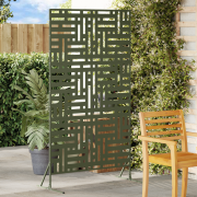 vidaXL Integritetsskärm i olivgrön, 100x50x180 cm, stål