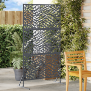 vidaXL Metallstaketpanel Antracit Metall Stor Mönster