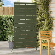vidaXL Integritetsskärm olivgrön 100x50x180 cm stål