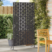 vidaXL Integritetsskärm svart 100x50x180 cm i stål