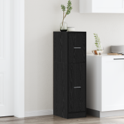 vidaXL Apoteksskåp Svart Ek 30x41x118 cm Konstruerat Trä