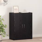 vidaXL Kontorskåp Svart ek 60x32x77.5 cm Konstruerat trä