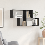 vidaXL Vägghylla Svart ek 100x20x53 cm Konstruerat trä