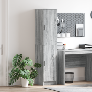 vidaXL Bufféskåp Grå sonoma MDF Mellan Bufféskåp Rektangulär Modern