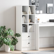 vidaXL Vit hyllmodul Vit MDF Standard Vit hyllmodul Rektangulär