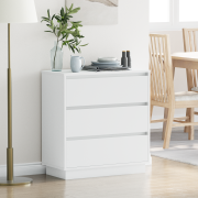 vidaXL Sängskåp med LED vit 71x34,5x75 cm konstruerat trä