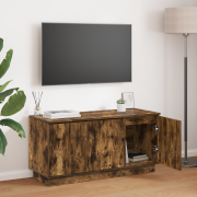 vidaXL TV-bänk Rökt ek 100x38x49 cm Konstruerat trä