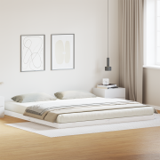 vidaXL Sängram vit 180x220 cm massiv furu