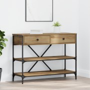vidaXL Konsolbord Artisan ek 100x34.5x75 cm Konstruerat trä