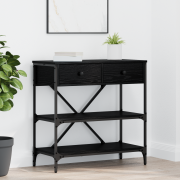 vidaXL Konsolbord Svart ek 75x34,5x75 cm Trä