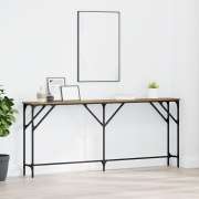 vidaXL Konsolbord Hantverksmässig ek 180x23x75 cm