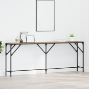 vidaXL Konsolbord Artisan Ek 200x29x75 cm Konstruerat trä