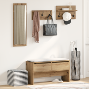 vidaXL 4-delars hallmöbelset i artisan-ek fanér