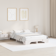 vidaXL Sängram Vit 120x190 cm i Massivt Tallträ