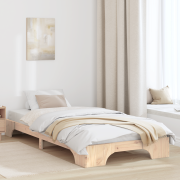 vidaXL Sängram 90x200 cm i solid furu