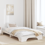 vidaXL Sängram Vit 75x190 cm i Massivt Furu