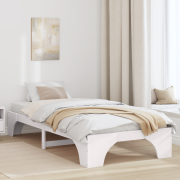 vidaXL Enkelsängram Vit Massivt furuträ 75 x 190 cm Modern