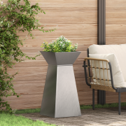 vidaXL Växtställ Rostfritt stål 35 x 35 x 73 cm Dekorativa inläggninga...